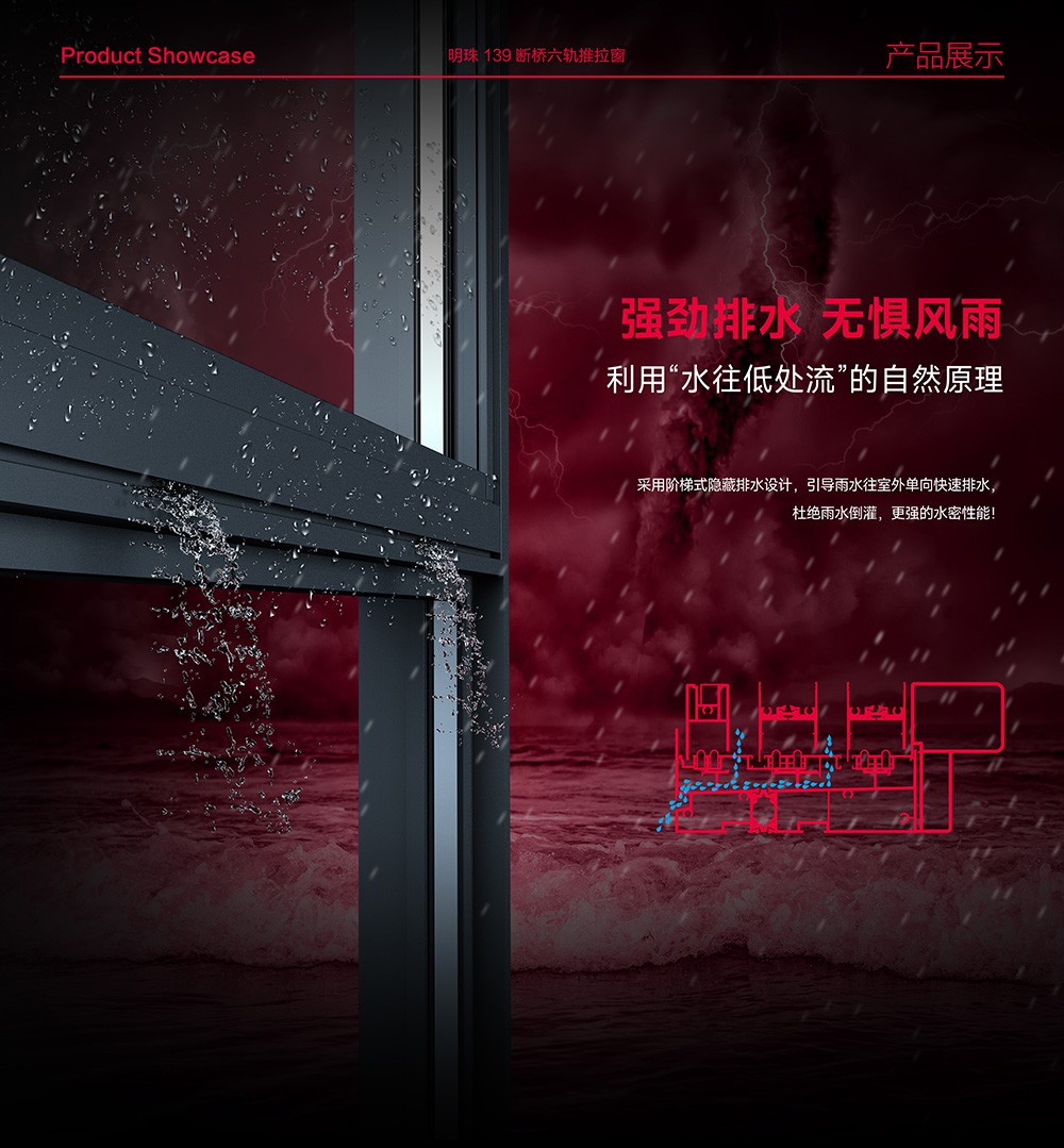 139断桥六轨推拉窗